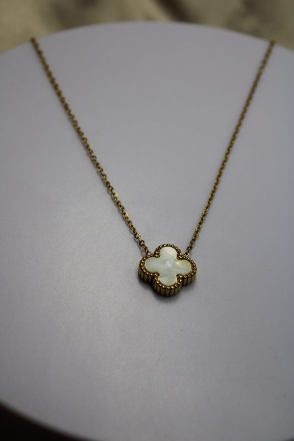 Cadena Flor Blanca Modelo Van Cleef - Imagen 2