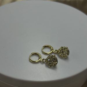 Aro colgante rosa piedra