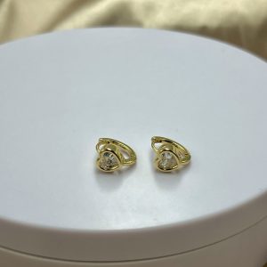 Argolla corazón piedrita