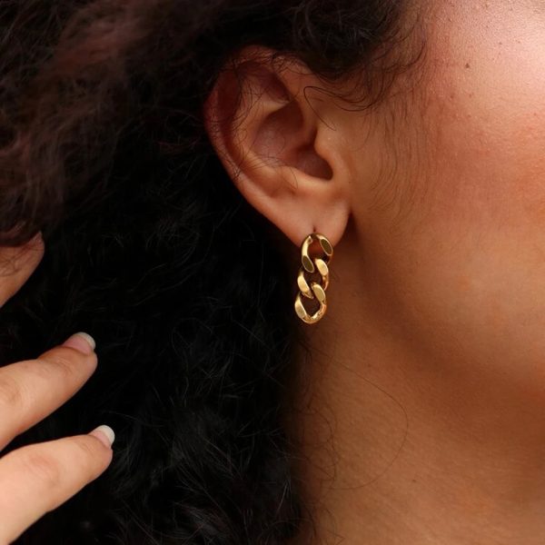 Aro Cadena Dorada Colgante - Imagen 2