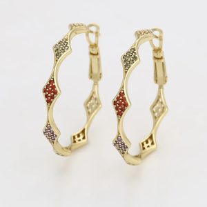 Argolla grande piedritas colores