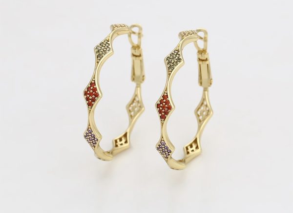 Argolla grande piedritas colores