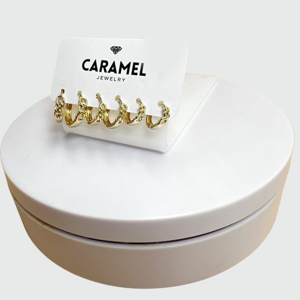 Set de argollitas doradas