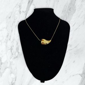 Conjunto cadena gota dorada