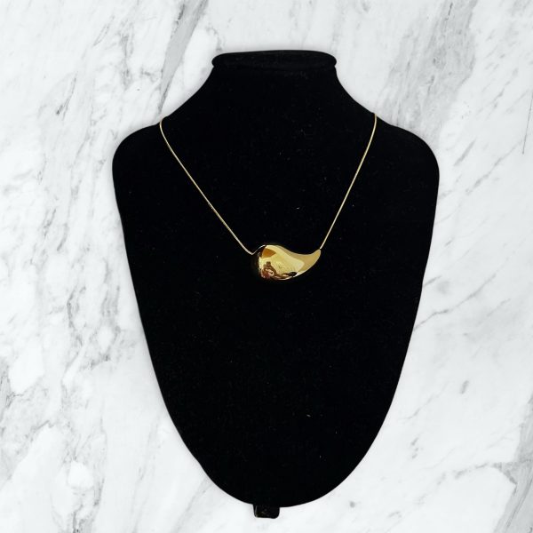 Conjunto cadena gota dorada