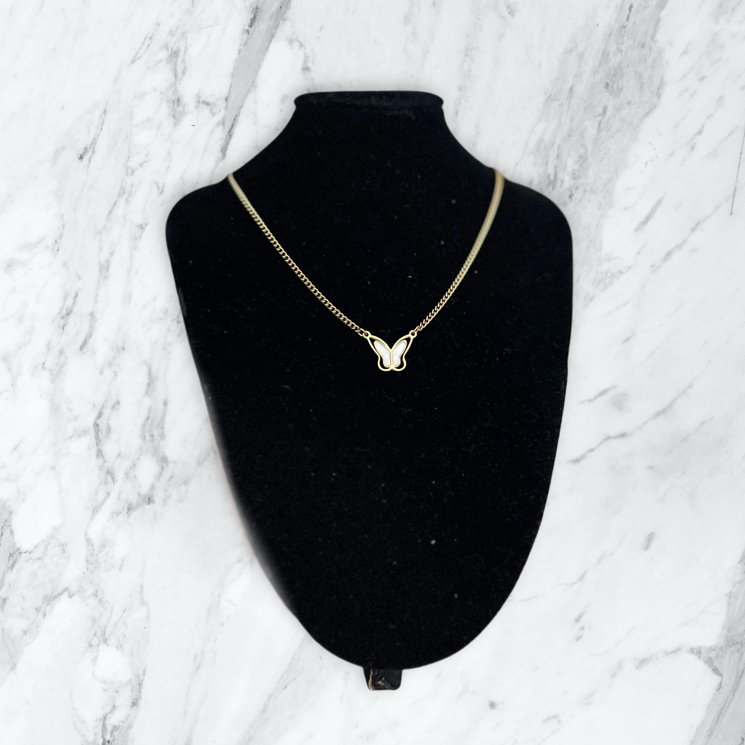 Collana Farfalla Piena In Oro 18kt – 20 Pollici, Con Zirconia, Chiusura Aragosta - Foto 2