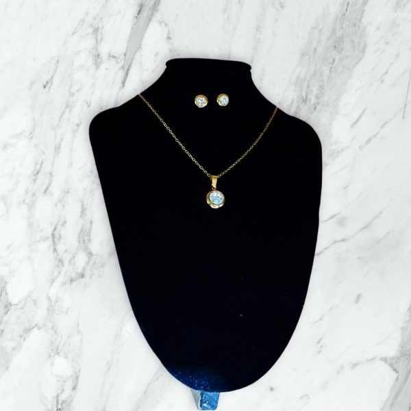 Conjunto redondo piedra