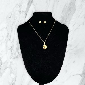 Conjunto dorado círculo