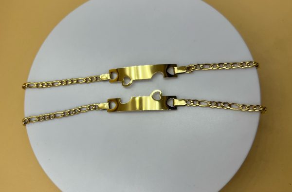 Pulsera placa en par - Imagen 2