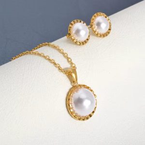 Conjunto perla blanca