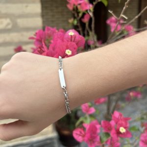 Pulsera plaquita en silver