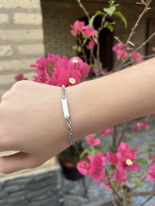 Pulsera plaquita en silver