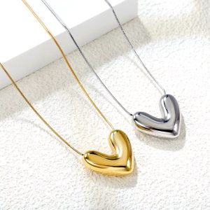 Cadena heart en dorado y silver