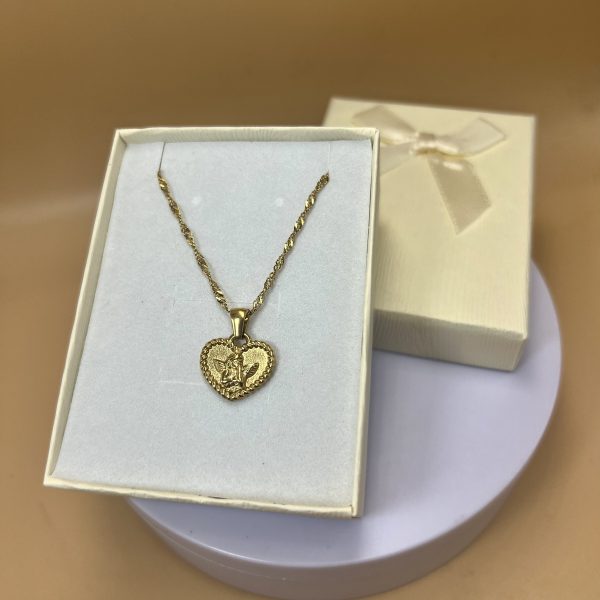 Cadena medalla ángel
