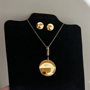 Conjunto dorado círculo