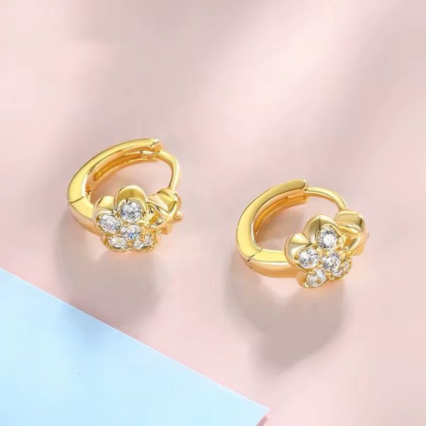 Argollita flor piedras