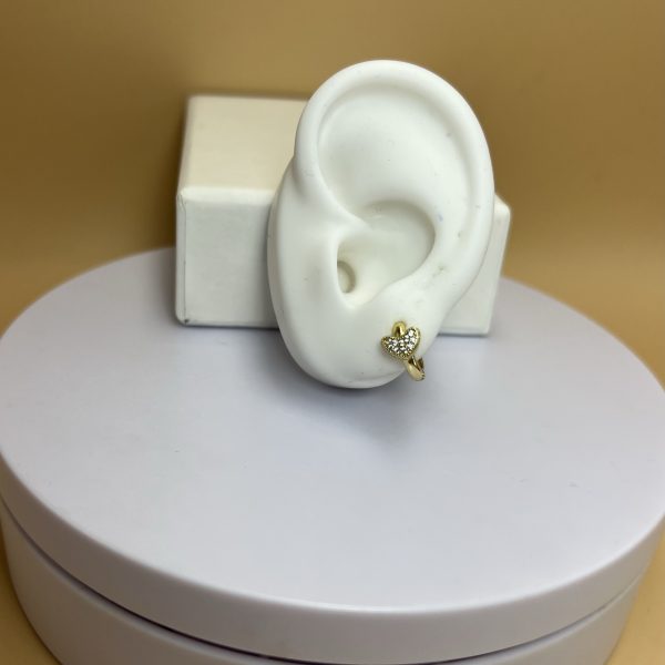 Argollita corazón piedritas