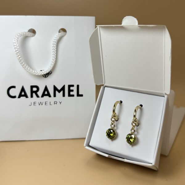 Aro piedra colgante verde