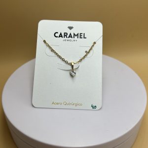 Cadenita corazón piedra