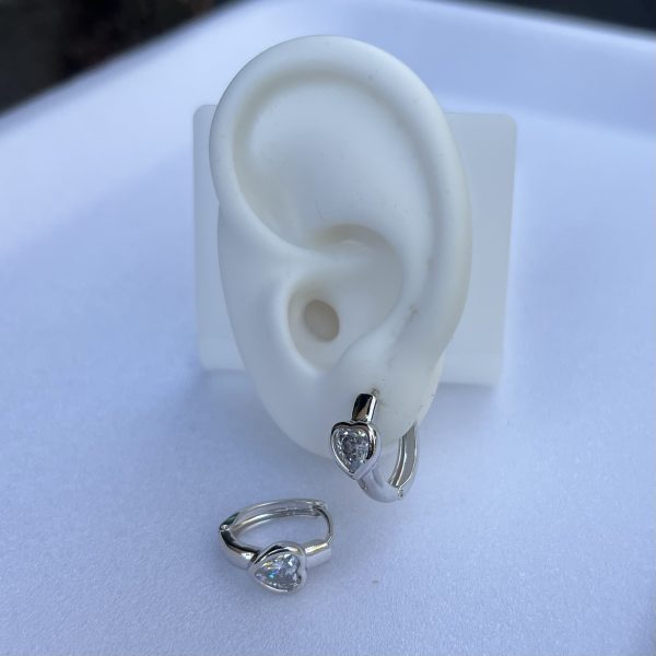 Argolla corazón piedra silver