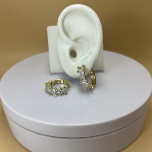 Argolla grande piedras blancas