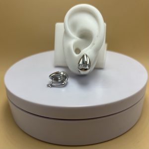 Aro plano silver piedras