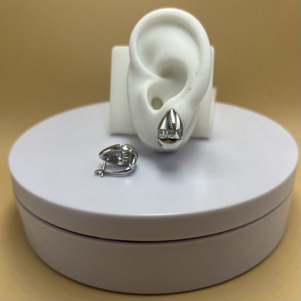 Aro plano silver piedras