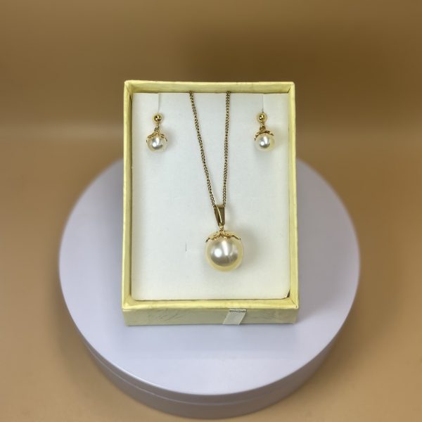 Conjunto perla blanca