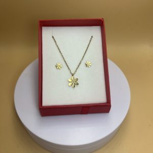 Conjunto flor dorada