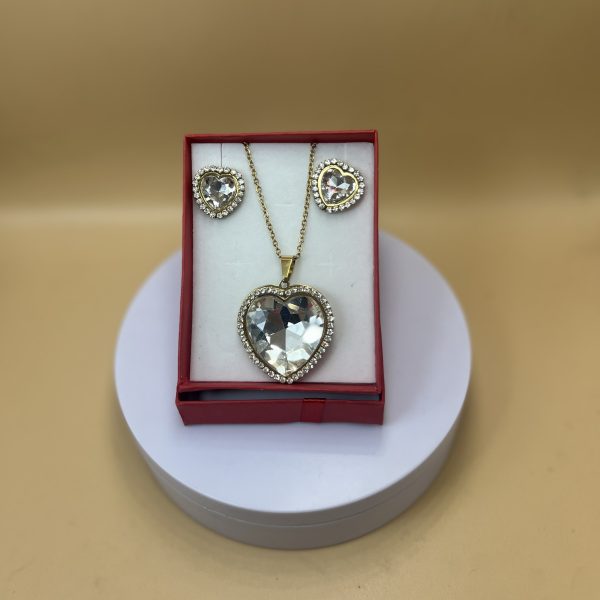 Conjunto corazón piedras