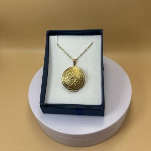 Cadena relicario circular