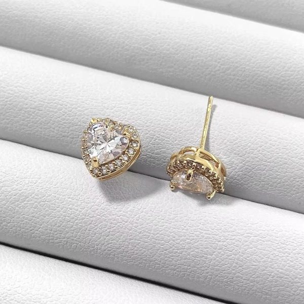 Aro corazón piedras