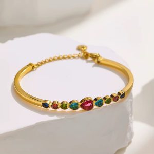 Pulsera ajustable piedras colores