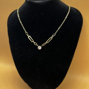 Cadena dorada 1 piedra