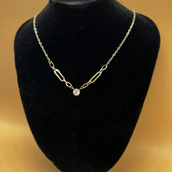 Cadena dorada 1 piedra