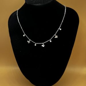 Cadena maripositas plateado