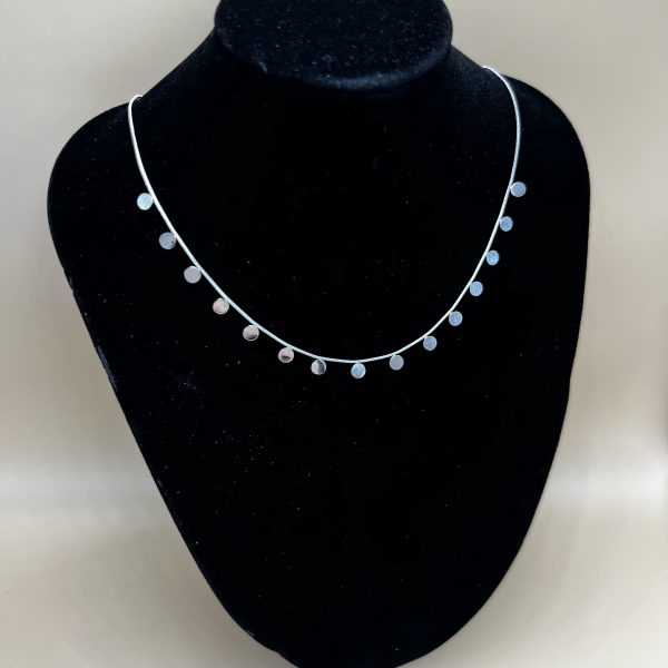 Cadena círculos plateado