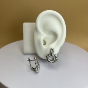 Aro alto en plateado