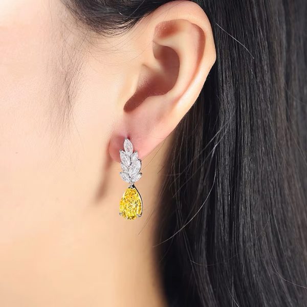 Aro piedras amarillo blanco - Imagen 2