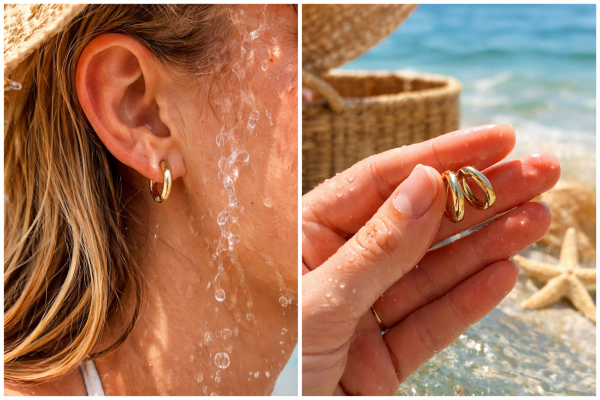 Argolla dorada mediana - Imagen 2