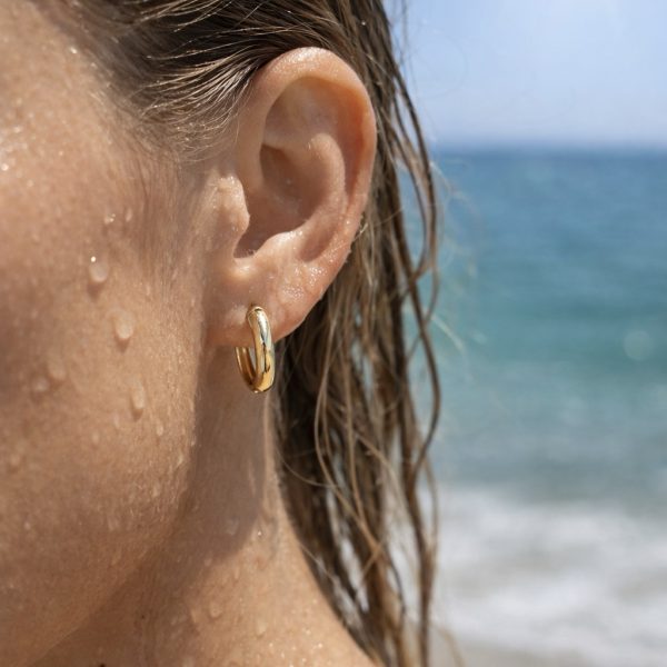 Argolla dorada mediana