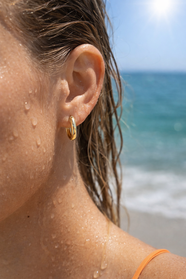 Argolla dorada mediana - Imagen 3