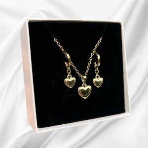 Conjunto corazón colgante