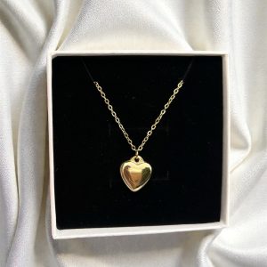 Cadena corazón dorado