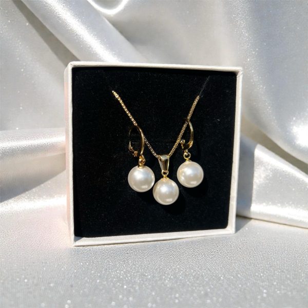 Conjunto perla blanca