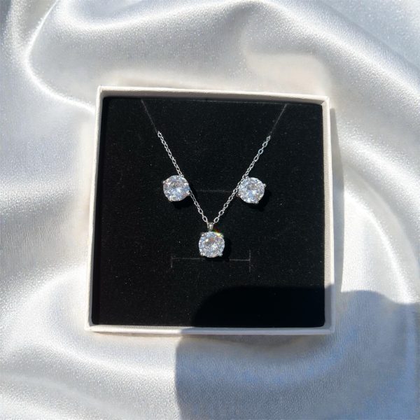 Conjunto punto luz plateado