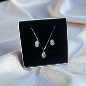 Conjunto punto luz gota plateado