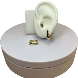 Aro plano oval dorado