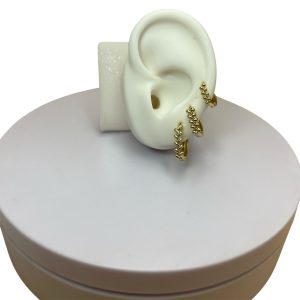 Set de argollas doradas detalles