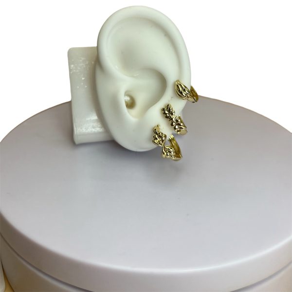 Set de argollas doradas